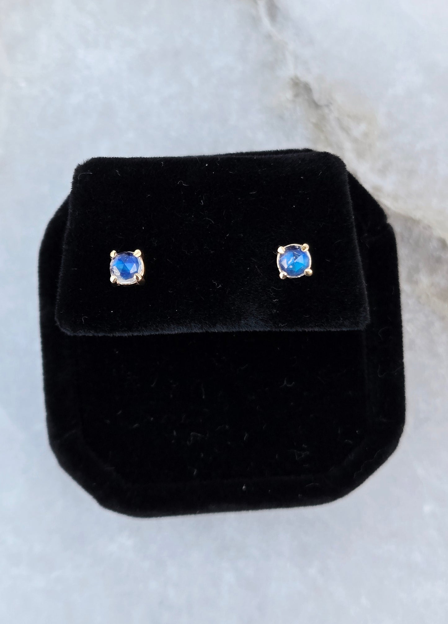Moonstone stud earrings