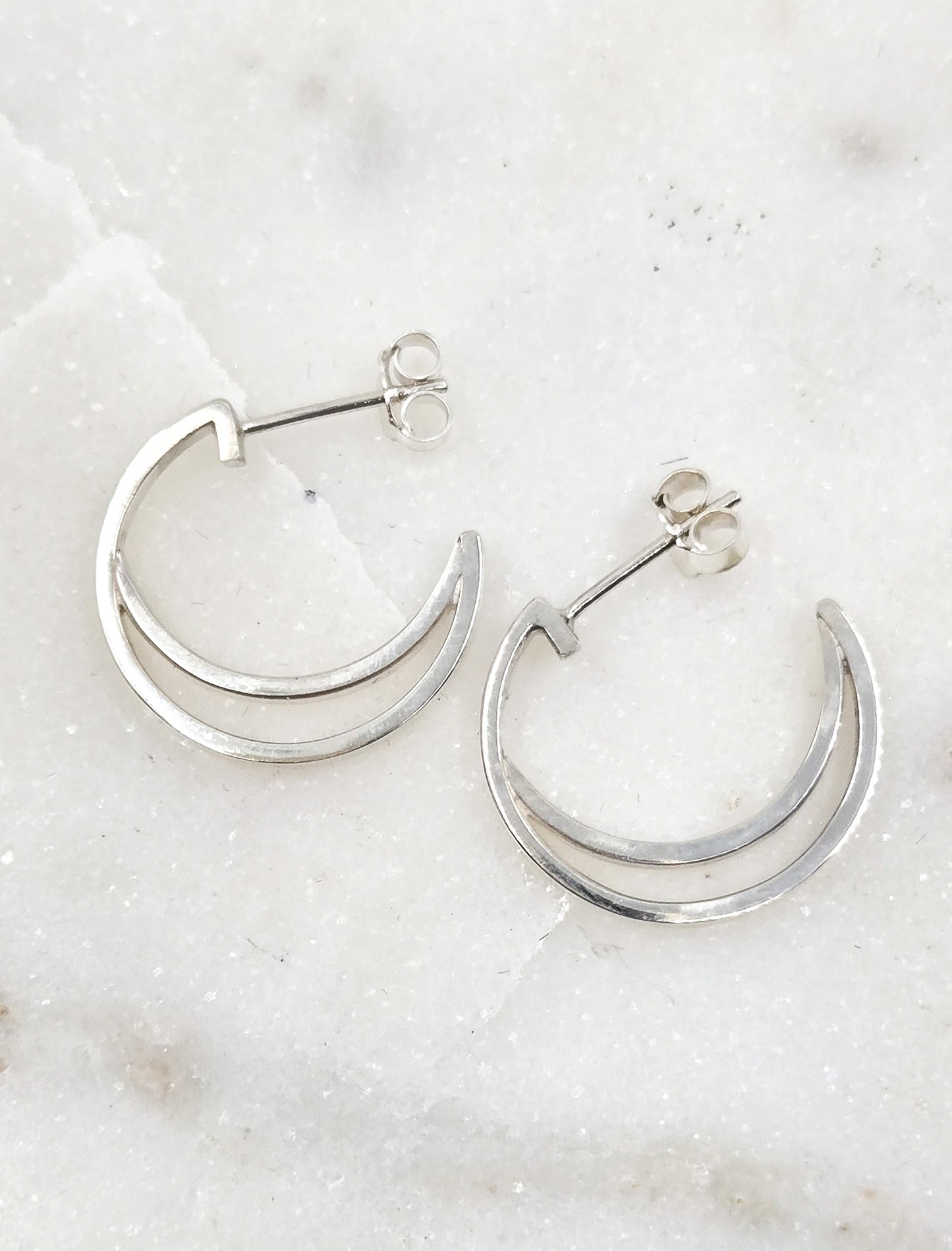 Crescent Moon Hoops