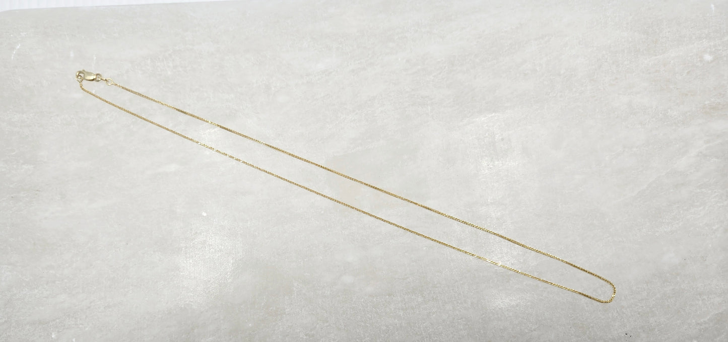 Yellow Gold Square Wheat Chain