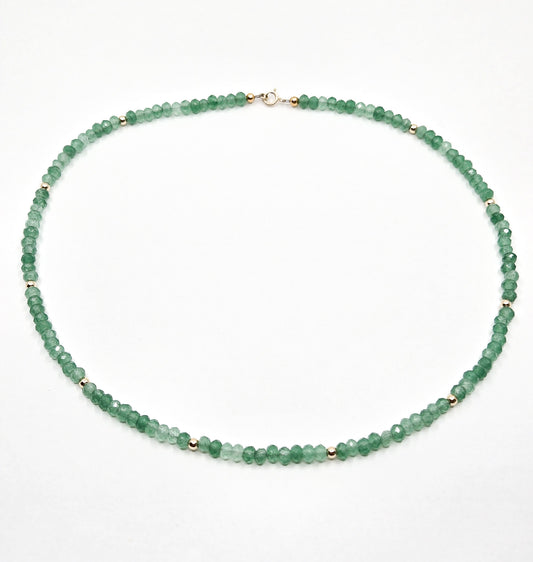 Green Dyed Jade Necklace