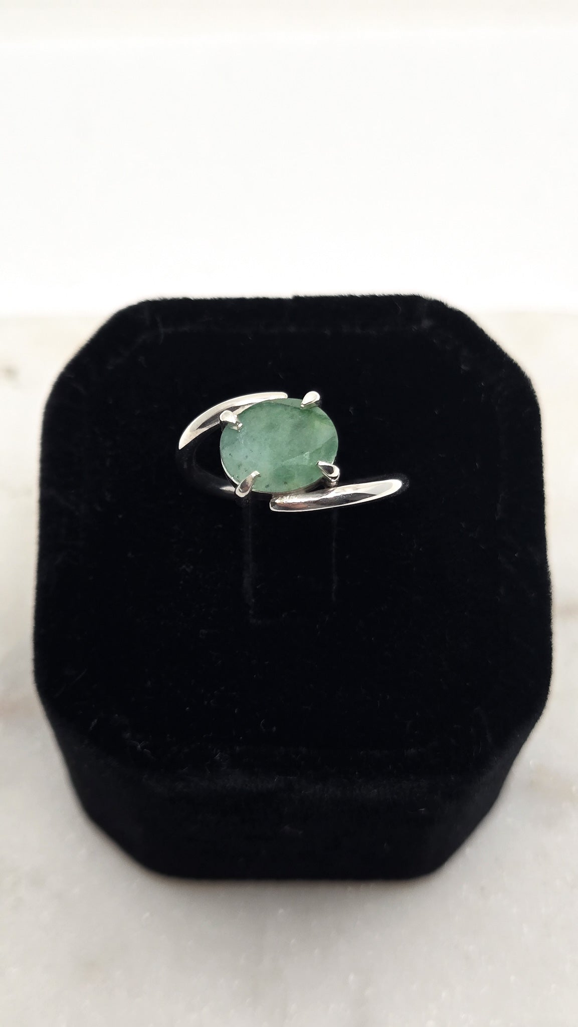 Emerald Bypass Ring