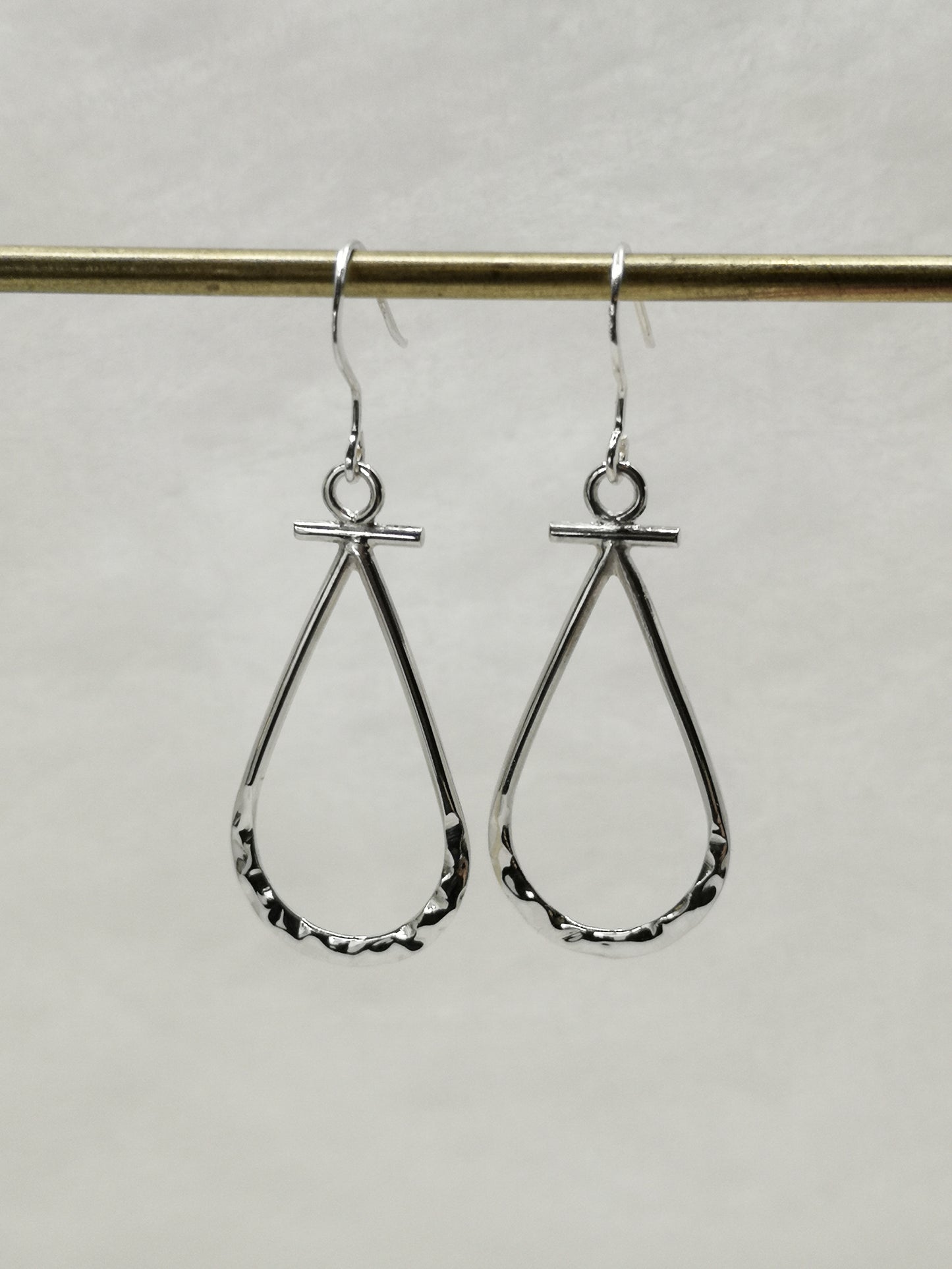 Hammered Texture Drop Earrings