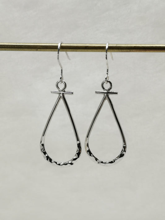 Hammered Texture Drop Earrings