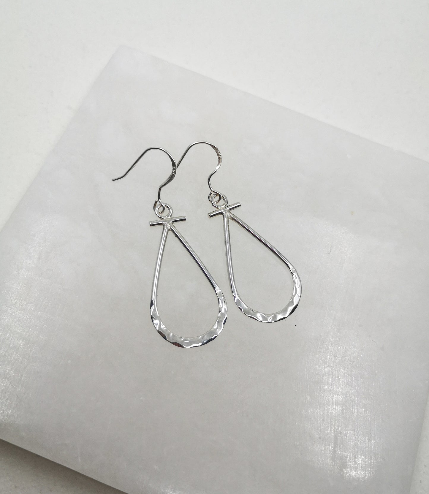 Hammered Texture Drop Earrings