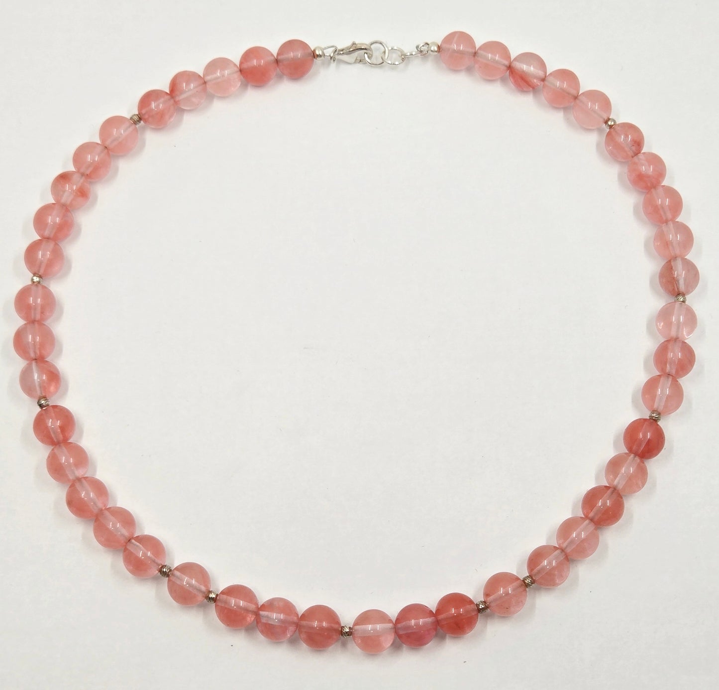 Cherry Quartz Beaded necklace